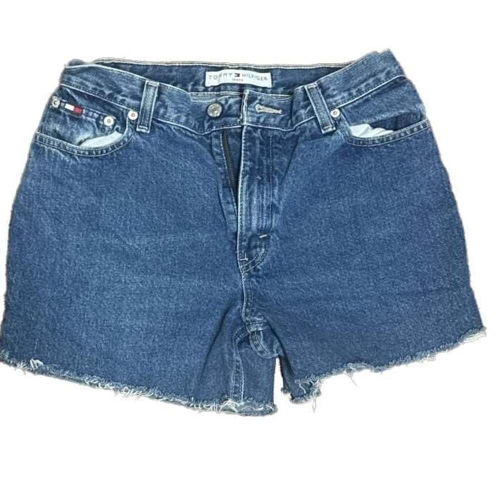 Vintage Tommy Hilfiger Blue Denim Jean Shorts Juniors Size 5